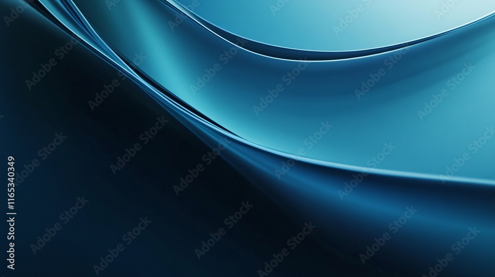 Aufkleber abstract blue wavy background flowing smoothly with elegant lines