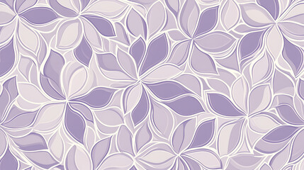 Seamless purple botanical floral pattern with leaves background