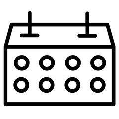 File Calendar Timetable Line Icon
