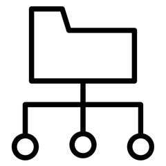 Folders Hierarchy Files Line Icon