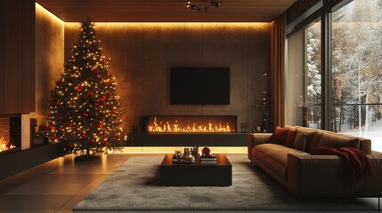 The New Year of 2025 is coming, decorate the room with a festive atmosphere
