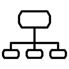 Structure Order Diagram Line Icon