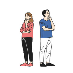 上を向いて考える人