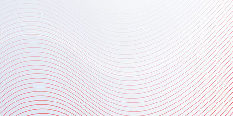 Modern abstract background with flowing lines white an red. Digital future technology art simple