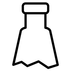 Water Bottle Plastic Line Icon