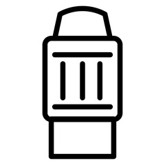 Tubs Plastic Lids Line Icon