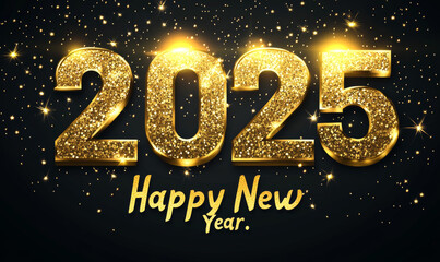 Happy New Year. 2025. Bold text