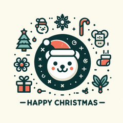 vector image of merry christmas logo