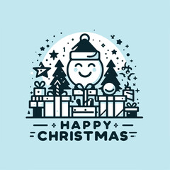 vector image of merry christmas logo