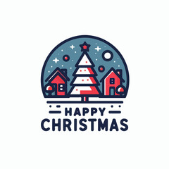 vector image of merry christmas logo