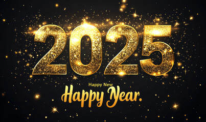 Happy New Year. 2025. Bold text