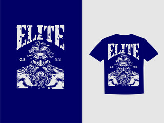 T-shirt logo with youth theme ready to print