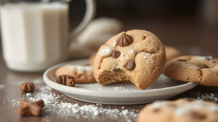 Realistic professional photography of a canela cookie