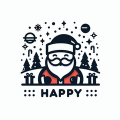 vector image of merry christmas logo