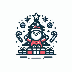 vector image of merry christmas logo
