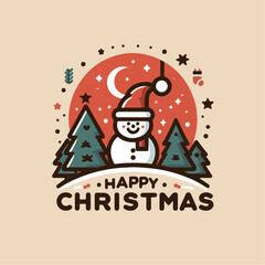 vector image of merry christmas logo