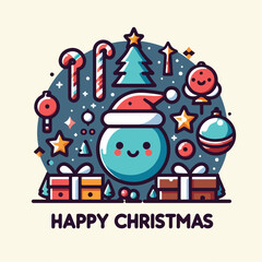 vector image of merry christmas logo