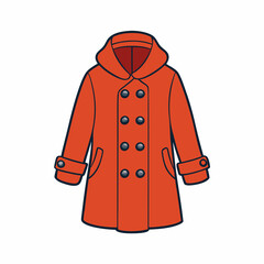 red winter jacket