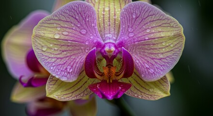 Obraz premium Orchids on a lake, flowers in water, colorful flowers