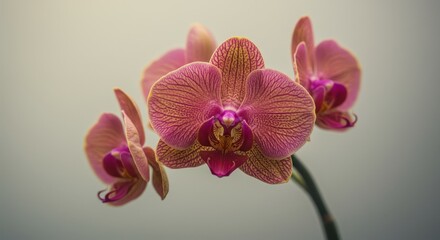 Naklejka premium Orchids on a lake, flowers in water, colorful flowers