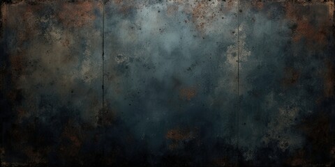 Obraz premium Distressed Metal Texture: A gritty, textured background with a dark blue hue and hints of rust, perfect for adding a vintage industrial feel to your designs.