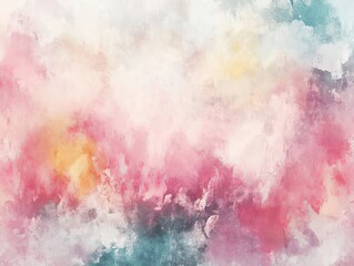 Fototapeta premium Abstract pink and yellow watercolor painting background creating a soft and dreamy atmosphere