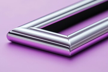 Polished Chrome Frame on Lavender Surface