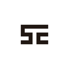Obraz premium Letter S T C square geometric symbol simple logo vector