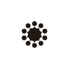 Decor, abstract geometric symbol simple logo vector