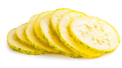 Sliced Corn Sliced Winter melon isolated on a white background