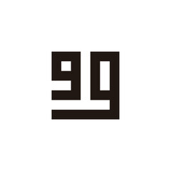 Obraz premium Letter gg square geometric symbol simple logo vector