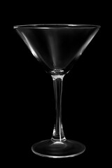 Martini glass on black