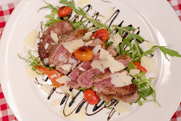 Grilled Steak Salad with Arugula and Parmesan