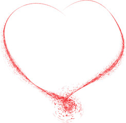 Line art continuous heart icon . One line heart symbol. Brush stroke. Heart knot logo .Vector illustration.