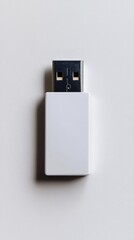 Sleek White USB Flash Drive: A Modern Digital Storage Device