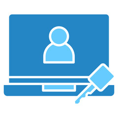 Access dual tone color icon. use for modern concept, print, UI, UX kit, web and app development. Vector EPS 10, related to digital education, digital learning.