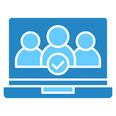 Attendance dual tone color icon. use for modern concept, print, UI, UX kit, web and app development. Vector EPS 10, related to digital education, digital learning.