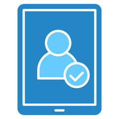 Attendance dual tone color icon. use for modern concept, print, UI, UX kit, web and app development. Vector EPS 10, related to digital education, digital learning.