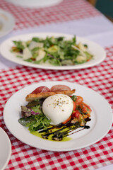 Burrata Salad with Tomatoes and Mixed Greens