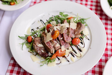 Grilled Steak Salad with Arugula and Parmesan