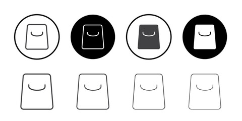 Bag icon Thin outline art symbol