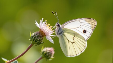 Butterfly On Flower Close-Up