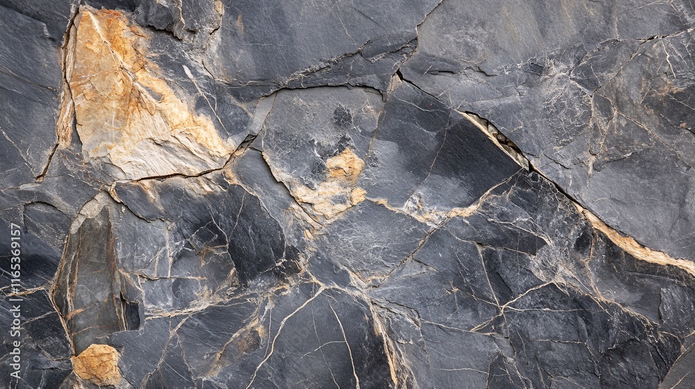 Poster dark grey and brown rock face creating a natural texture