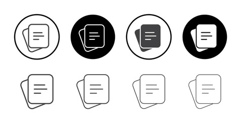 Document stack icon Thin outline art symbol