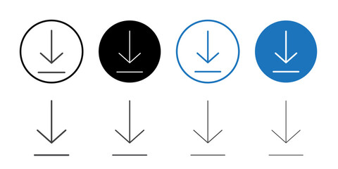 Download icon Thin outline art symbol