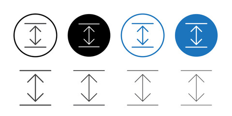 Expand height icon Thin outline art symbol