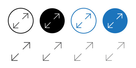 Expand icon Thin outline art symbol