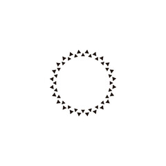 triangles, rounded, figure geometric symbol simple logo vector