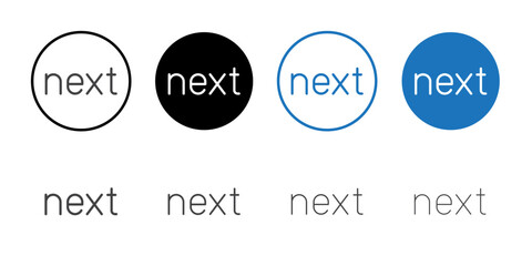 Next icon Thin outline art symbol