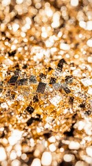 Sparkling Gold Glitter Texture  Festive  Shimmery  Luxury Background